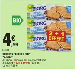 E.Leclerc "BJORG" Biscuits fourrés bio offre
