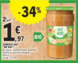 E.Leclerc "WE BIO!" Compote bio offre