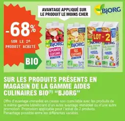 E.Leclerc BJORG Sur les produits présents en magasin de la gamme aides culinaires bio offre