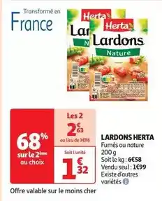 Auchan Herta - lardons offre