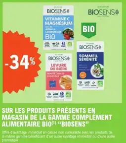 E.Leclerc "BIOSENS" Sur les produits présents en magasin de la gamme complément alimentaire bio offre