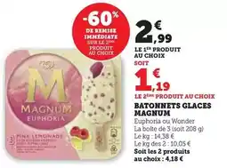 Super U Magnum - batonnets glaces offre
