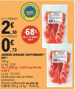 E.Leclerc Jambon serrano chiffonnade igp offre
