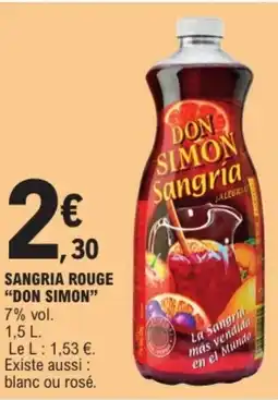E.Leclerc "DON SIMON" Sangria rouge offre