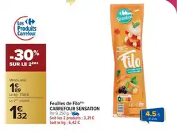 Carrefour Feuilles de filo carrefour sensation offre