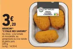 E.Leclerc "L'ITALIE DES SAVEURS" Arancini offre