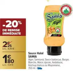 Carrefour Sauce halal samia offre