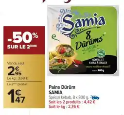 Carrefour Pains dürüm samia offre