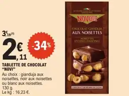 E.Leclerc "NOVI" Tablette de chocolat offre