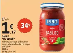 E.Leclerc DE CECCO Sauce offre