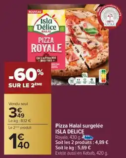 Carrefour Pizza halal surgelée isla delice offre