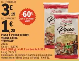 E.Leclerc "FLORELLI" Pinsa à l'huile d'olive vierge extra offre