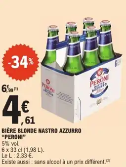 E.Leclerc "PERONI" Bière blonde nastro azzurro offre