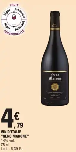 E.Leclerc "NERO MARONE" Vin d'italie offre