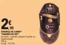 "SABORES DO VEZ" Chouriça de carne