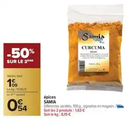 Carrefour Épices samia offre