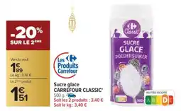 Carrefour Sucre glace carrefour classic offre
