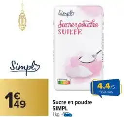 Carrefour Sucre en poudre simpl offre