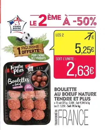 Match Boulette au boeuf nature offre