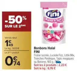 Carrefour Bonbons halal fini offre