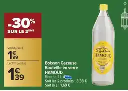 Carrefour Boisson gazeuse bouteille en verre hamoud offre