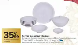 Carrefour Le service à couscous 10 pieces offre