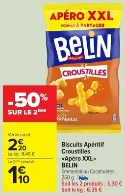 Carrefour Market Biscuits apéritif croustilles apéro xxl belin offre