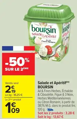 Carrefour Market Salade et apéritif boursin offre