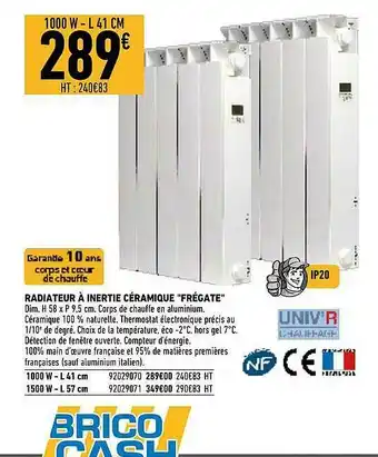 Brico Cash Radiateur à Inertie Céramique offre