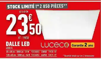 Brico Cash Dalle Led Luceco offre