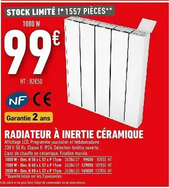 Radiateur à Inertie Céramique