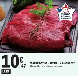 E.Leclerc Viande bovine: steak à griller offre