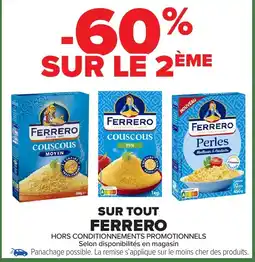 Carrefour Market Sur tout ferrero offre
