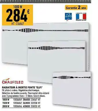 Brico Cash Radiateur à Inertie Fonte offre