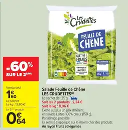 Carrefour Market Salade feuille de chêne les crudettes offre