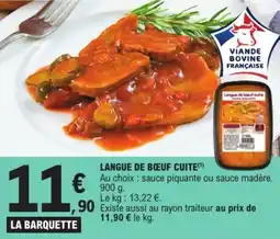 E.Leclerc Langue de bœuf cuite offre