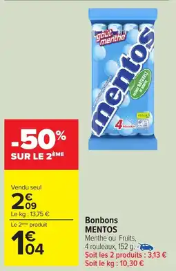 Carrefour Market Bonbons mentos offre
