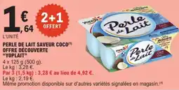 E.Leclerc "YOPLAIT" Perle de lait saveur coco offre découverte offre