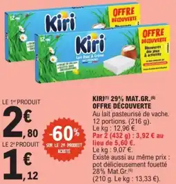 E.Leclerc KIRI 29% mat.gr. offre découverte offre