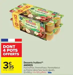 Carrefour Market Desserts fruitiers andros offre