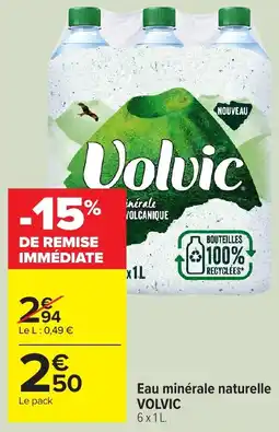 Carrefour Market Eau minérale naturelle volvic offre