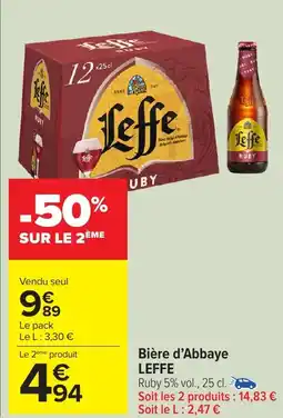 Carrefour Market Bière d'abbaye leffe offre