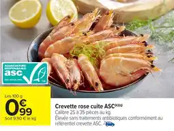Carrefour Market Crevette rose cuite asc offre
