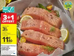 Carrefour Market Pavé de saumon atlantique avec peau asc filière qualité carrefour offre
