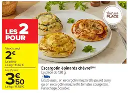 Carrefour Market Escargotin épinards chèvre offre