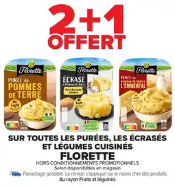 Carrefour Market Sur toutes les purées les écrasés et légumes cuisinés florette offre