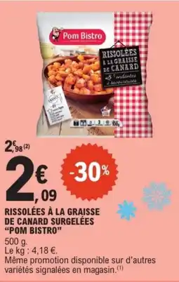 E.Leclerc "POM BISTRO" Rissolées à la graisse de canard surgelées offre