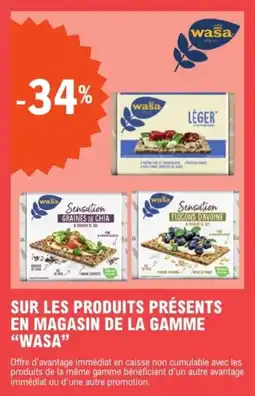 E.Leclerc "WASA" Sur les produits présents en magasin de la gamme offre