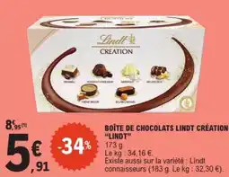 E.Leclerc "LINDT" Boîte de chocolats lindt création offre