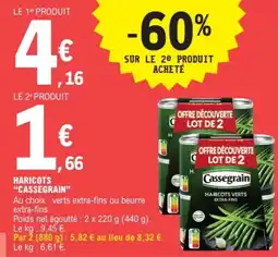 E.Leclerc "CASSEGRAIN" Haricots offre